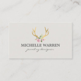 Bohemische Goldkläger mit Blume II Visitenkarte