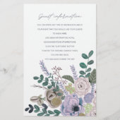 Bohemische graue und lavender Blume (Vorderseite)