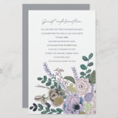 Bohemische graue und lavender Blume (Vorne/Hinten)