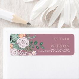 Bohemische Green & Mauve Chic Blume