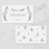 Bohemische Greenery Babydusche Windelwindeln Einla Begleitkarte (Vorne/Hinten)