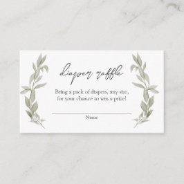 Bohemische Greenery Babydusche Windelwindeln Einla Begleitkarte