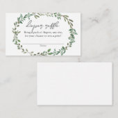 Bohemische Greenery Babydusche Windelwindeln Einla Begleitkarte (Vorne/Hinten)