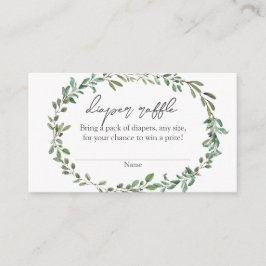 Bohemische Greenery Babydusche Windelwindeln Einla Begleitkarte