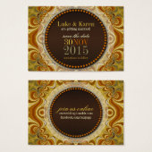 Bohemische Groove-Wirbel geben Save the Date Karte (Vorne & Hinten)