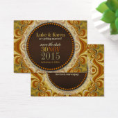 Bohemische Groove-Wirbel geben Save the Date Karte (Schreibtisch)