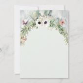 Bohemische Grün Arch Sommergarten Hochzeit Einladung (Rückseite)