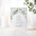 Bohemische Grün Arch Sommergarten Hochzeit Einladung<br><div class="desc">Boho eucalyptus foliage elegante Hochzeitseinladungen</div>