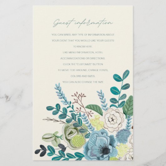 Bohemische, grün-grüne Blume (Vorderseite)