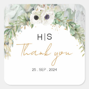 Bohemische Grünanlage Arch Sommer Garten Gold Quadratischer Aufkleber