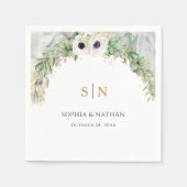 Bohemische Grünanlage Arch Sommer Garten Gold Serviette (Vorderseite)