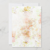 Bohemische Grüne Blume zum Hochzeitsempfang im Her Einladung (Rückseite)