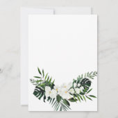 Bohemische Grüne Hochzeit mit eleganten Orchideen Einladung (Rückseite)