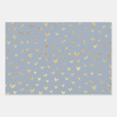 Bohemische Hearts, graue Papiertüten Geschenkpapier Set (Vorderseite)
