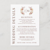 Bohemische Herbst Herbst Blumenzettel Begleitkarte (Vorderseite)