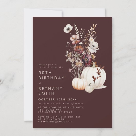 Bohemische Herbstfeier Einladung (Vorderseite)