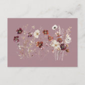 Bohemische Herbsthochzeit Begleitkarte (Rückseite)