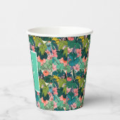 Bohemische Hibiskus-Hochzeit Pappbecher (Links)