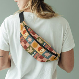 Bohemische Himmelskörper mit mystischen Symbolen Bauchtasche