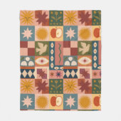 Bohemische Himmelskörper mit mystischen Symbolen Fleecedecke (Vorderseite)