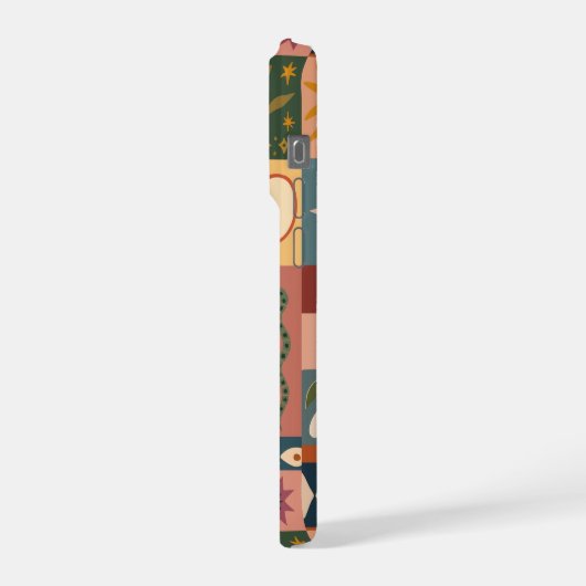 Bohemische Himmelskörper mit mystischen Symbolen iPhone Hülle (Linke Seite)