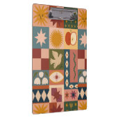 Bohemische Himmelskörper mit mystischen Symbolen Klemmbrett (Rechts)