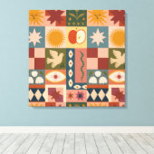 Bohemische Himmelskörper mit mystischen Symbolen Leinwanddruck (Insitu (Holzboden))