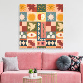 Bohemische Himmelskörper mit mystischen Symbolen Leinwanddruck (Insitu (Wohnzimmer))