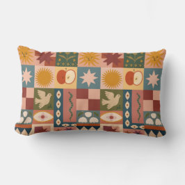 Bohemische Himmelskörper mit mystischen Symbolen Lendenkissen