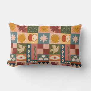 Bohemische Himmelskörper mit mystischen Symbolen Lendenkissen