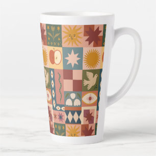 Bohemische Himmelskörper mit mystischen Symbolen Milchtasse