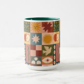 Bohemische Himmelskörper mit mystischen Symbolen Tasse (Zentrum)