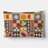 Bohemische Himmelskörper mit mystischen Symbolen Zubehörtasche (Rückseite)