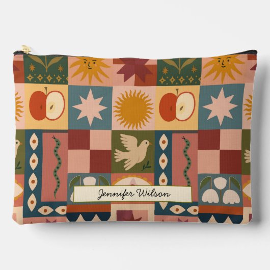 Bohemische Himmelskörper mit mystischen Symbolen Zubehörtasche (Vorderseite)