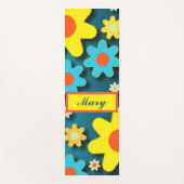 Bohemische Hippie-Gelbe Blumen Yogamatte (Vorderseite)