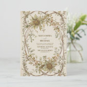 Bohemische Hochzeit auf neutraler Erde Einladung (Stehend Vorderseite)