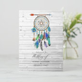 Bohemische Hochzeit des Ureinwohners American Drea Einladung (Stehend Vorderseite)