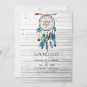 Bohemische Hochzeit des Ureinwohners American Drea Save The Date (Vorderseite)