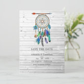 Bohemische Hochzeit des Ureinwohners American Drea Save The Date (Stehend Vorderseite)
