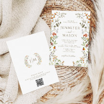 Bohemische Hochzeit im Herbst der Blume im Herbst