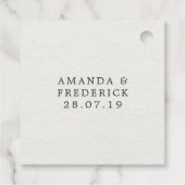 Bohemische Hochzeit im Herbst Geschenkanhänger (Rückseite)