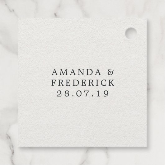 Bohemische Hochzeit im Herbst Geschenkanhänger (Rückseite)