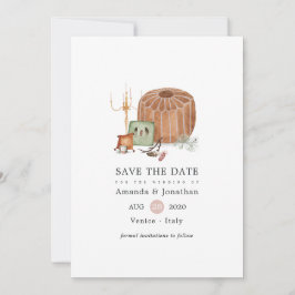 Bohemische Hochzeit im Herbst Save The Date