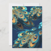 Bohemische Hochzeit im Peacocks Garden Einladung (Rückseite)