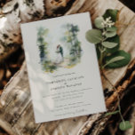 Bohemische Hochzeit im Wasserfarbenwald Einladung<br><div class="desc">Bezauberter Wasserfarbenwald Böhmische Hochzeitseinladung - lädt Ihre Gäste zu einem zauberhaften Fest mit unserem eleganten und traumhaften bezaubernden Wasserfarbenwald Böhmische Hochzeitseinladung ein. Dieses Design mit einer Braut und einem Bräutigam in einem üppigen, traumhaften Wasserfarbenwald besticht durch seinen böhmischen Charme. Die moderne minimalistische Typografie verleiht dem Hotel eine raffinierte Note und...</div>
