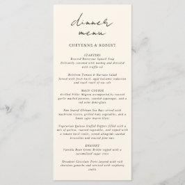 Bohemische Hochzeit im Wasserfarbenwald Menükarte