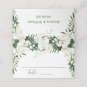 Bohemische Hochzeit mit Blumen und Orchideen Platzkarte (Außenseite Aufgefaltet)