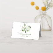 Bohemische Hochzeit mit Blumen und Orchideen Platzkarte (Rückseite)