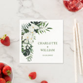 Bohemische Hochzeit mit Blumen und Orchideen Serviette (Beispiel)