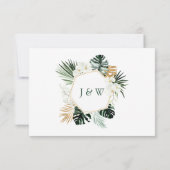 Bohemische Hochzeit mit eleganten Orchideen RSVP Karte (Rückseite)